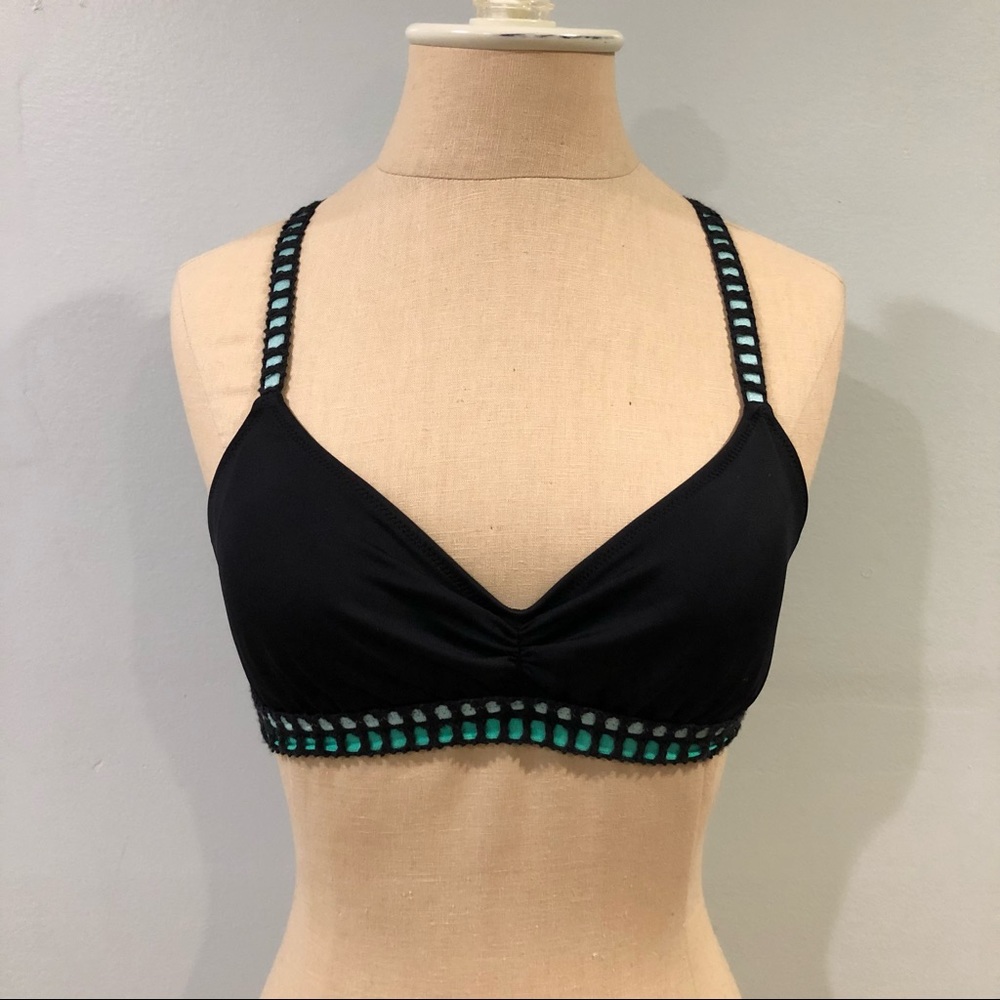 Victoria’s Secret Swim Racerback Black Swimsuit Top